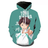 Haikyuu!! Sudadera Oikawa Tooru Cosplay Sudadera con Capucha Unisex