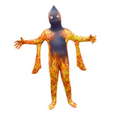 Juegos de rol de magma para niños Terrorista parodia la ropa ajustada de una sola pieza Disfraz Halloween Carnaval Traje