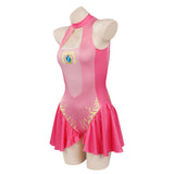 Juwgo Princess Peach Bañador De Mujer Adulto Cosplay Trajes De Disfraces De Halloween Carnaval Fiesta