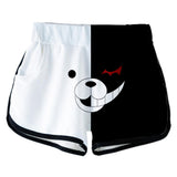 Danganronpa Monokuma Cosplay Top y Pantalones Cortos Ropa Casual de Verano 2 Piezas para Femenino