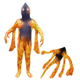 Juegos de rol de magma para niños Terrorista parodia la ropa ajustada de una sola pieza Disfraz Halloween Carnaval Traje