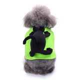 Mascota verde divertido Halloween Carnaval Disfraz De vuelta con un Gato