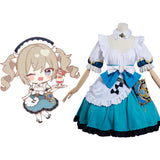 Juego Genshin Impact Barbara Mucama Cosplay Navidad Falda Vestido Carnaval Traje Per.