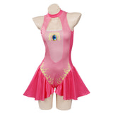 Juwgo Princess Peach Bañador De Mujer Adulto Cosplay Trajes De Disfraces De Halloween Carnaval Fiesta