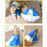 Anime Fate/Stay Night Saber Mascota Halloween Carnaval Cosplay Capa Cárdigan de Felpa