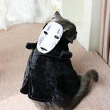 Anime Spirited Away No Face Man Mascota Halloween Carnaval Cosplay Capa con Capucha Cárdigan de Felpa