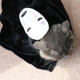 Anime Spirited Away No Face Man Mascota Halloween Carnaval Cosplay Capa con Capucha Cárdigan de Felpa