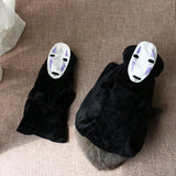 Anime Spirited Away No Face Man Mascota Halloween Carnaval Cosplay Capa con Capucha Cárdigan de Felpa