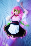 Anime Demon Slayer Kanroji Mitsuri Maid  Cosplay Disfraz