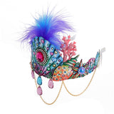 Corona Banda para el Cabello Estrella de Mar Cáscara Cinta de Pelo Fiesta Cumpleaños Carnaval Decoración Accesorios