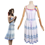 Juego Final Fantasy 7 Crisis Core Aerith Gainsborough Cosplay Disfraz Traje Vestido Halloween Carnaval