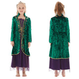 Película Hocus Pocus Winifred Sanderson Niños Cosplay Disfraz Halloween Carnaval Traje Per.