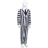 Película Beetlejuice Horrible A rayas Uniforme Niños Cosplay Disfraz Halloween Carnaval Traje Per.