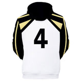 Bokuto Koutarou Cosplay Sudadera Haikyuu!! Sudadera con 3D Impreso y Capucha Unisex