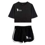 Haikyuu!! Karasuno Club de Voleibol Escuela Secundaria Cosplay Top y Pantalones Ropa de Verano 2 Piezas para Femenino
