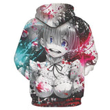 Re:Life in a different world from zero 3D Impreso Sudadera con Capucha Sudadera de Anime Japonés Unisex