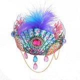 Corona Banda para el Cabello Estrella de Mar Cáscara Cinta de Pelo Fiesta Cumpleaños Carnaval Decoración Accesorios
