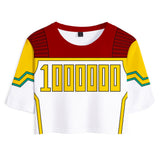 My Hero Academia Top y Pantalones Cortos Million Cosplay Ropa Casual de Verano 2 Piezas para Femenino