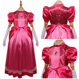 The Super Mario Bros. Movie Peach Cosplay Disfraz Niños Vestido Trajes Halloween Carnaval Fiesta Disfraz Traje
