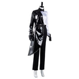 Película Cruella Cosplay disfraz Camisa blanca y negra abrigo Pantalón Halloween Carnaval Traje