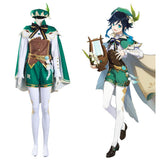 Juego Genshin Impact Venti Cosplay Disfraz Navidad Halloween Carnaval Traje