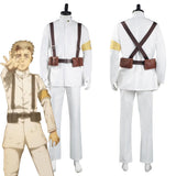 Anime Attack on Titan 4 Marley Eldian Shingeki no Kyojin  Uniforme del ejército blanco Cosplay Disfraz Halloween Carnaval Traje