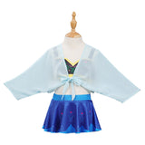 Película Frozen Anna Niños Cosplay Navidad Disfraz Traje Vestido Falda