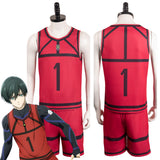 Anime BLUE LOCK Itoshi Rin Cosplay Disfraz Halloween Carnaval Fiesta Adulto Rojo Disfraz Traje