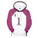Ushijima Wakatoshi Cosplay Sudadera Haikyuu!! Sudadera Estampada con Capucha Unisex