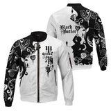 Anime Black Butler Cosplay Abrigo de chaqueta Disfraz Halloween Carnaval Traje cremallera 3D Impreso hombre