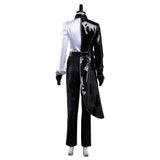 Película Cruella Cosplay disfraz Camisa blanca y negra abrigo Pantalón Halloween Carnaval Traje
